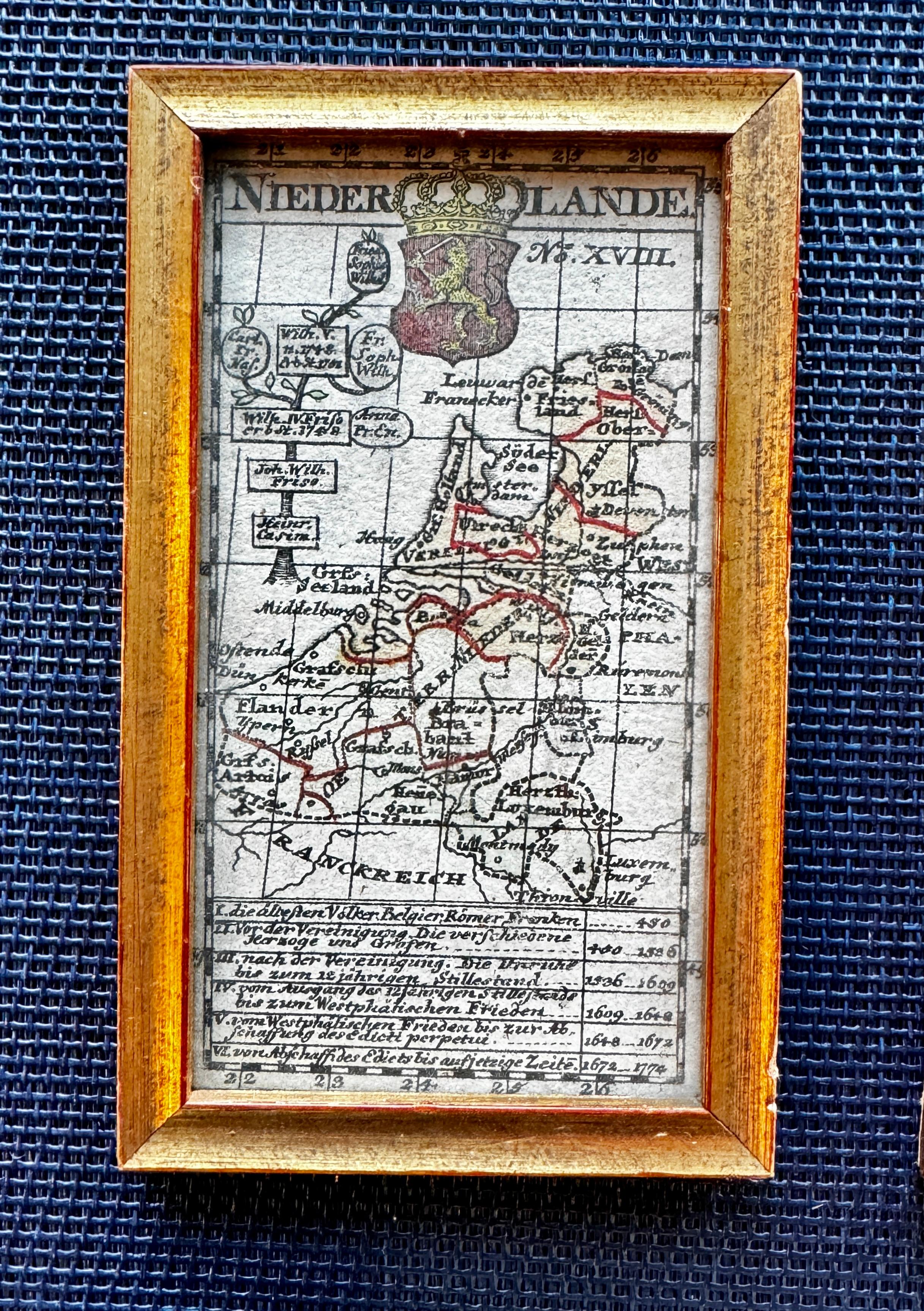 A Variety of Eight Wonderful Old Maps, Framed For Sale 8