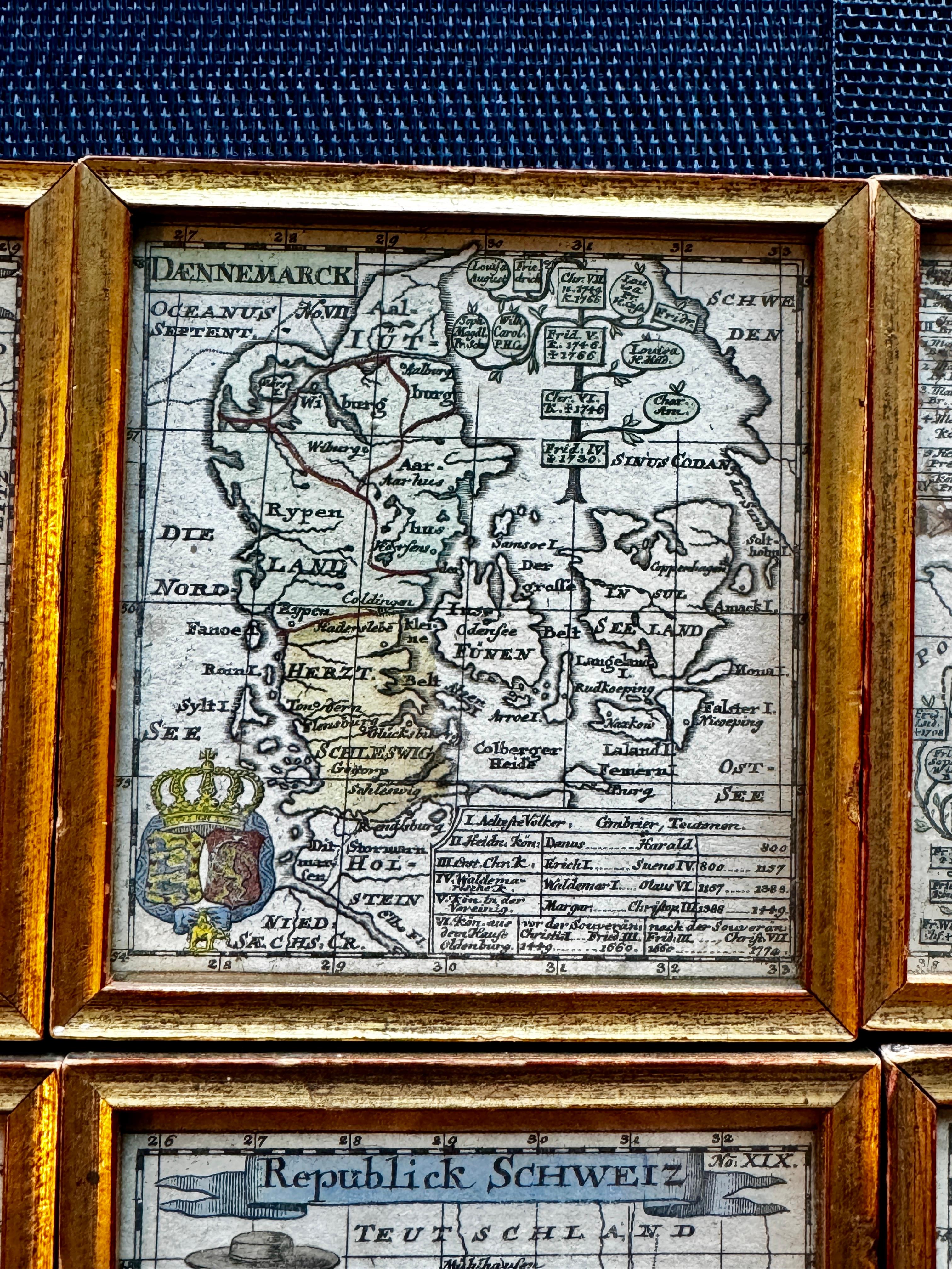 Paper A Variety of Eight Wonderful Old Maps, Framed For Sale