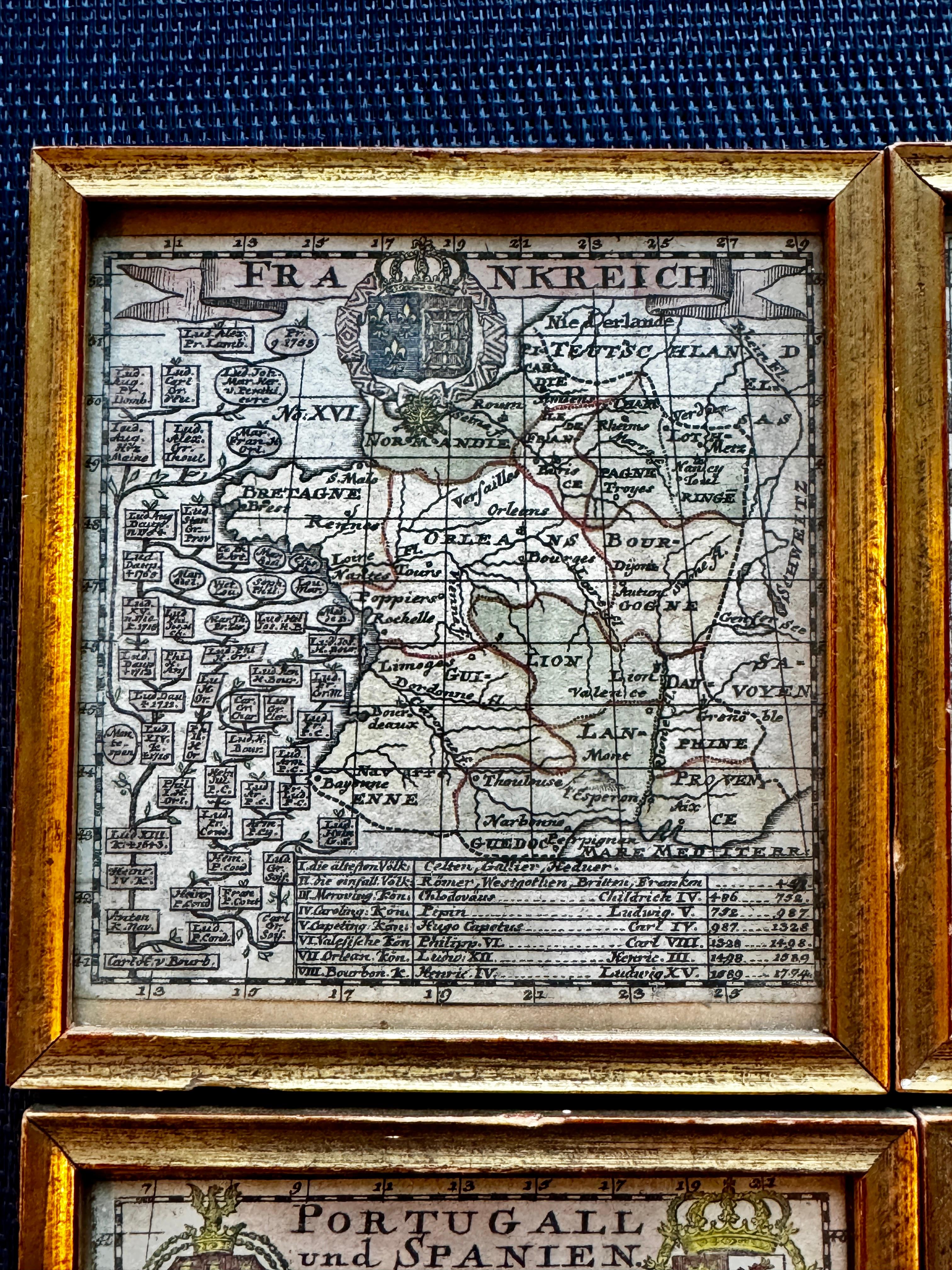 A Variety of Eight Wonderful Old Maps, Framed For Sale 1