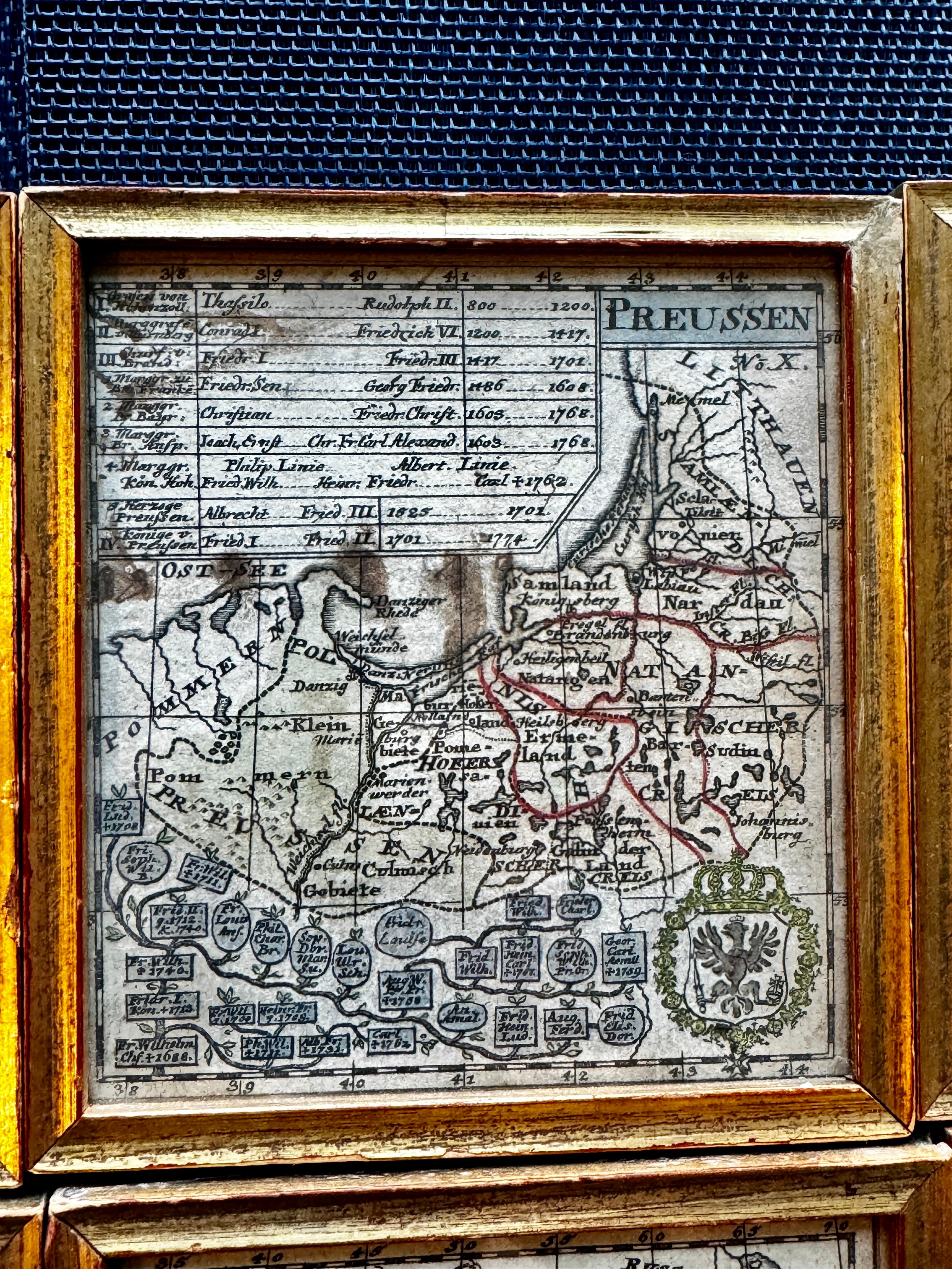 A Variety of Eight Wonderful Old Maps, Framed For Sale 2