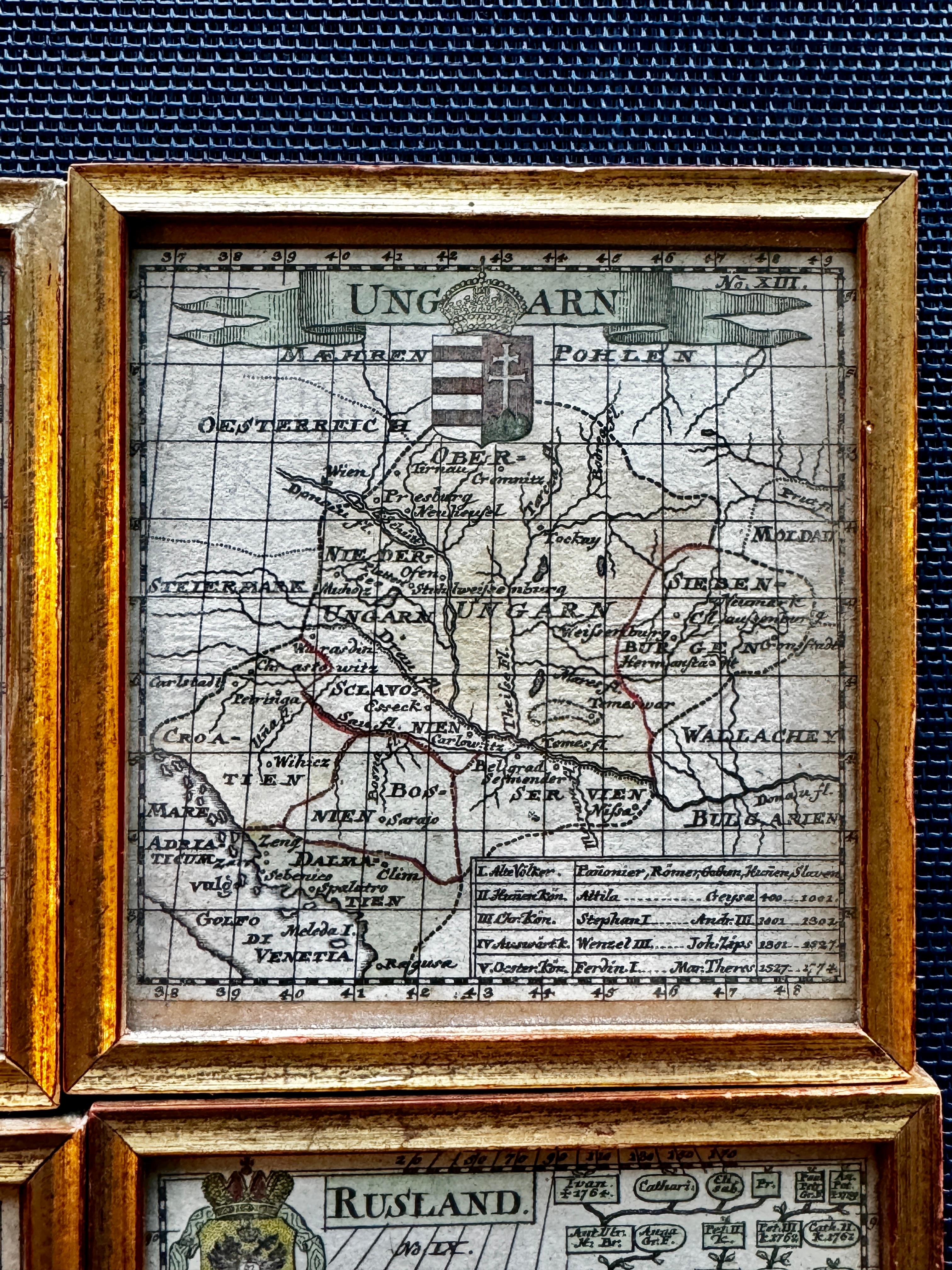 A Variety of Eight Wonderful Old Maps, Framed For Sale 4