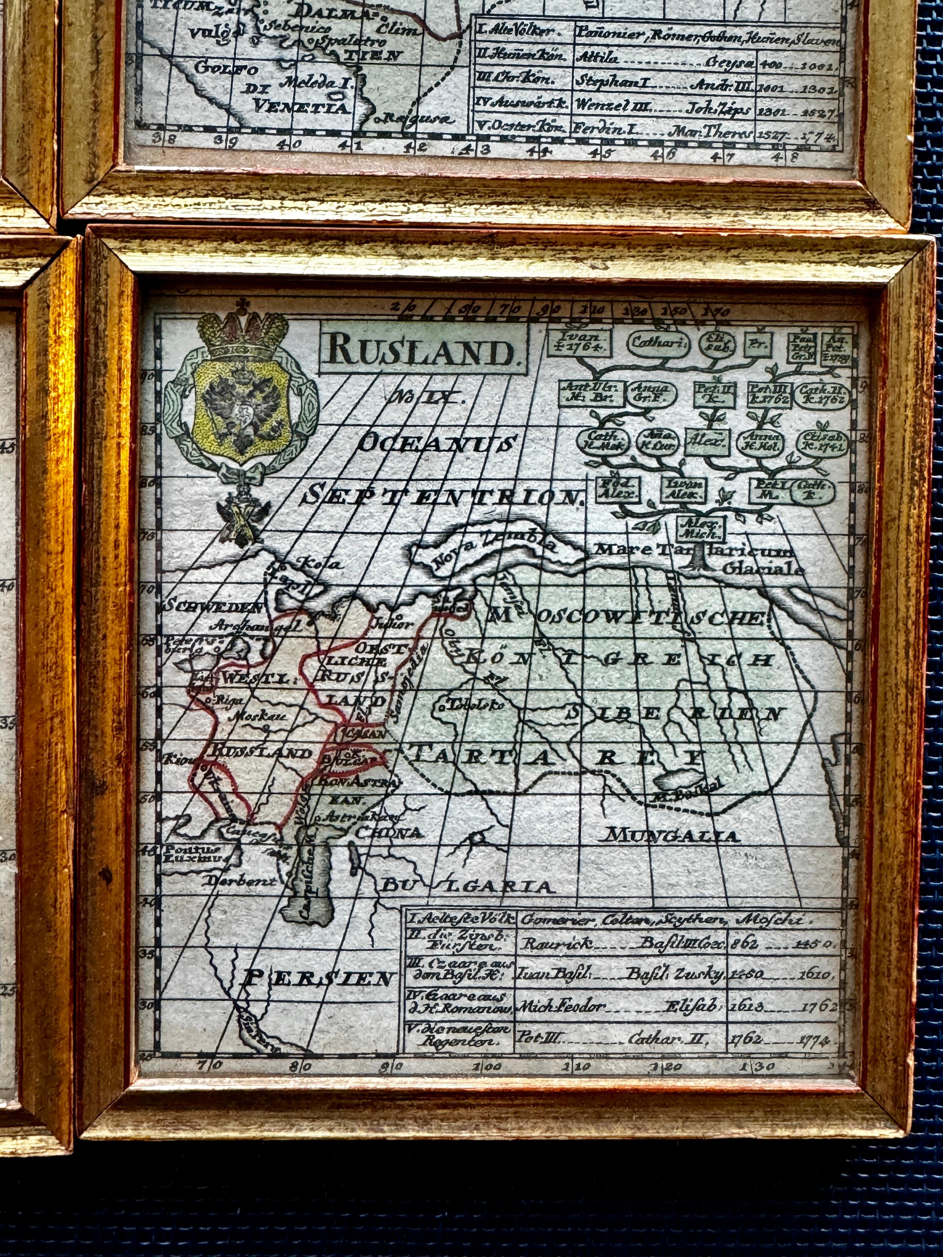 A Variety of Eight Wonderful Old Maps, Framed For Sale 5