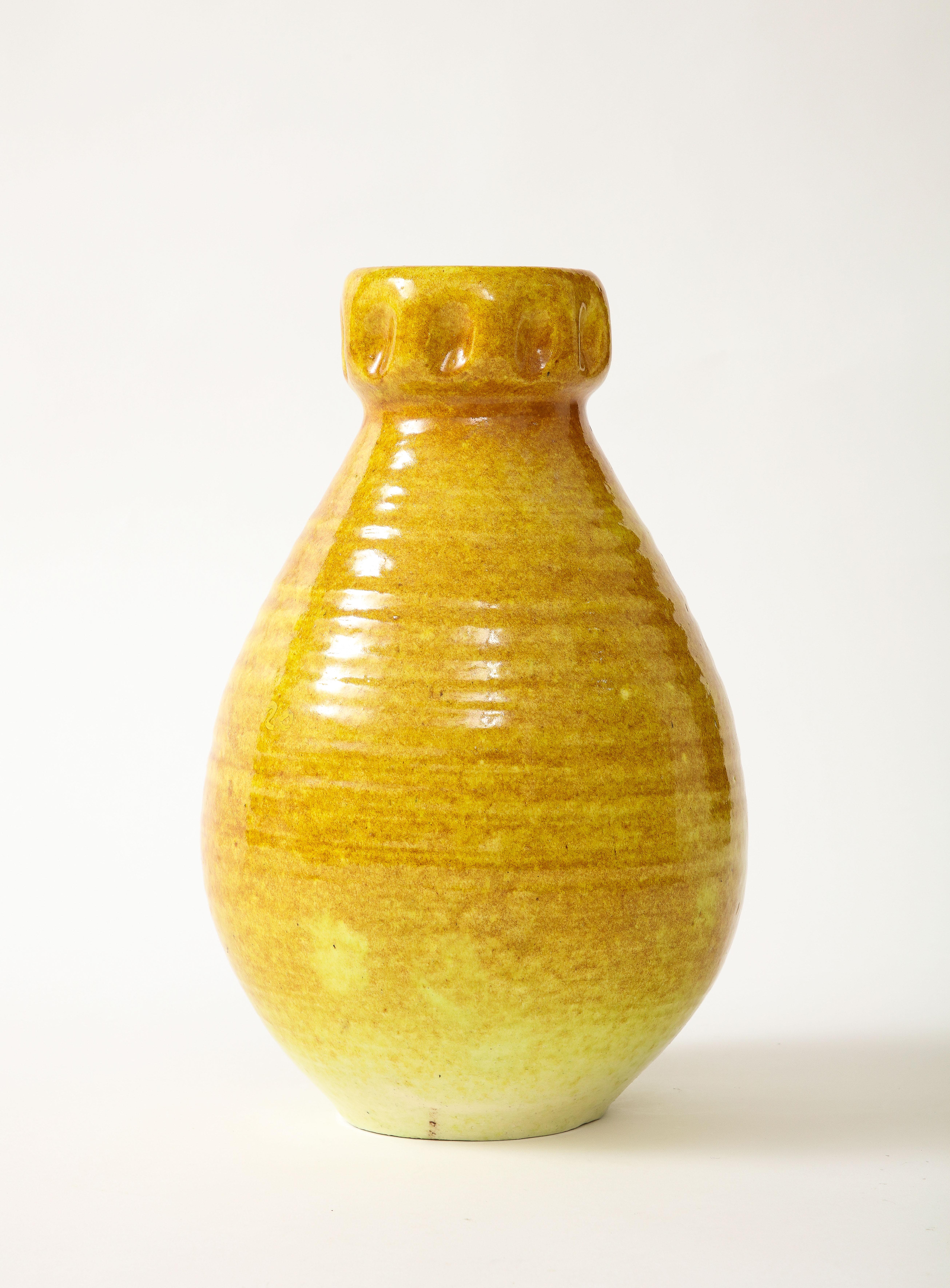 A Vase by Accolay Pottery In Excellent Condition For Sale In New York, NY