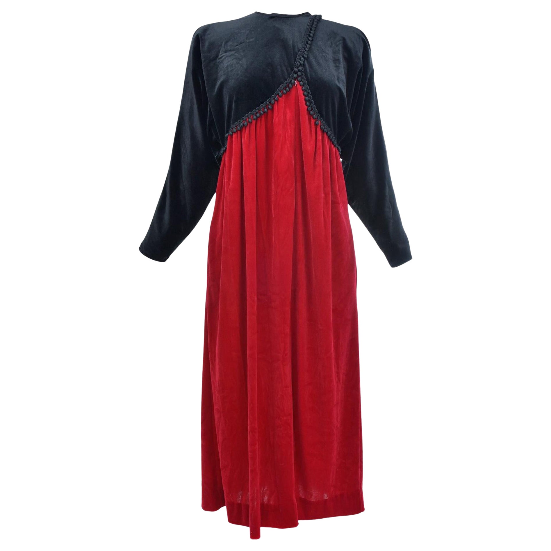 Oscar de la Renta - Robe de soirée en velours, circa 1990
