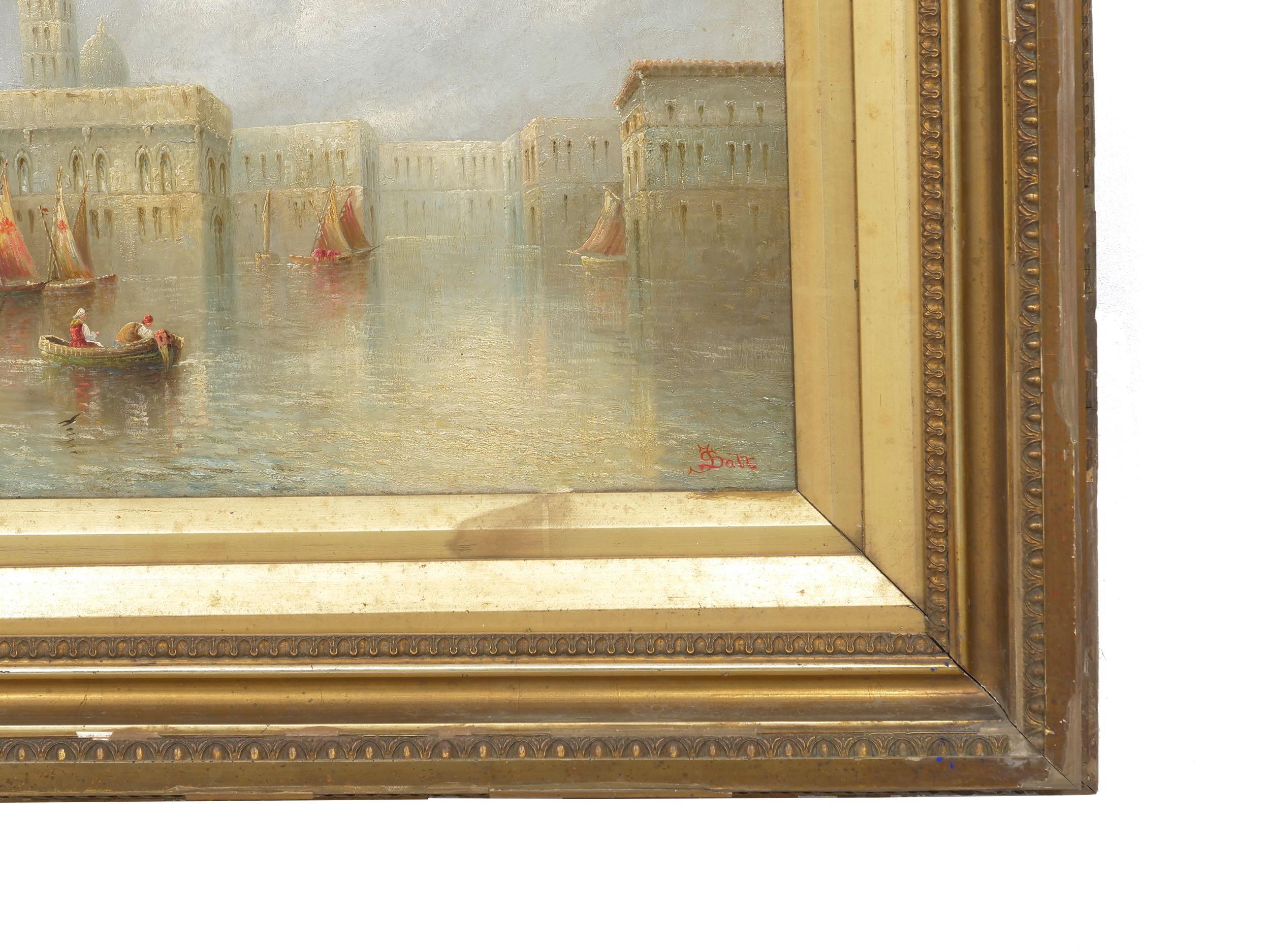 “A Venetian Capriccio” Antique Landscape Painting by James Salt 5