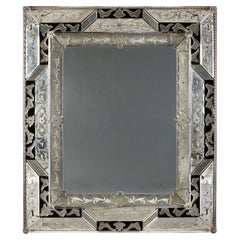 Used Venetian Cut Glass Mirror