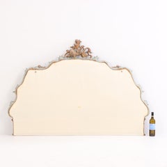 A Venetian style Painted Wall Mounted King Size Headboard, C. 1900.