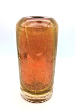 A Venini "sommersi oro" vase by Laura de Santillana, made on Murano in 1985