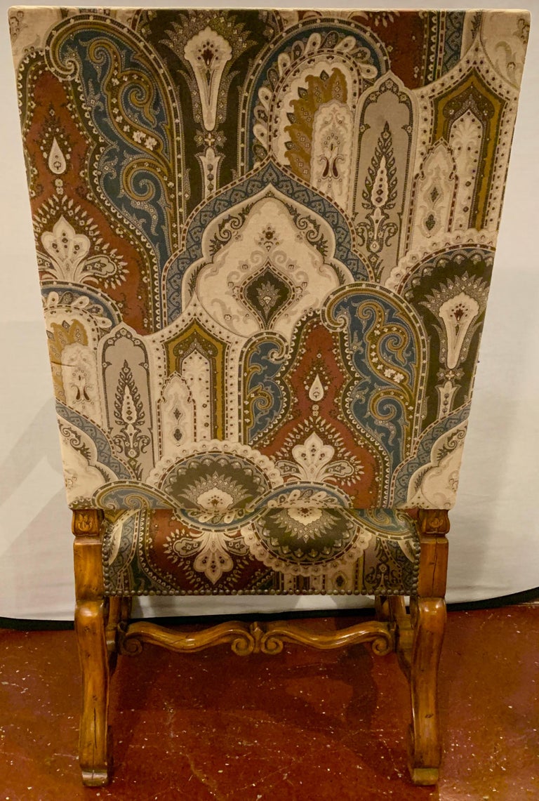 Versace Style Fabric Throne Chair, circa 1930s For Sale at 1stdibs
