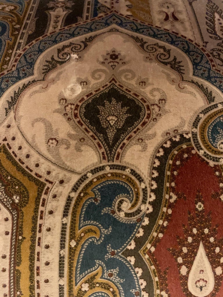 Versace Style Fabric Throne Chair, circa 1930s For Sale at 1stdibs