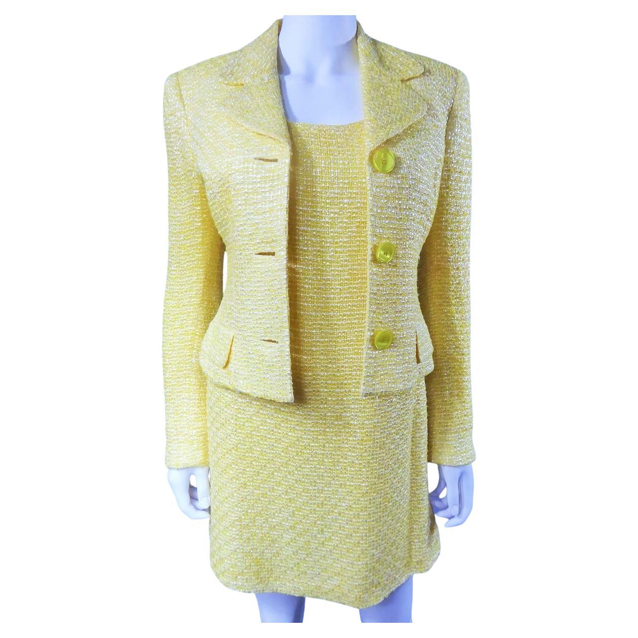 A Versace Yellow Dress and Jacket, Circa 1990