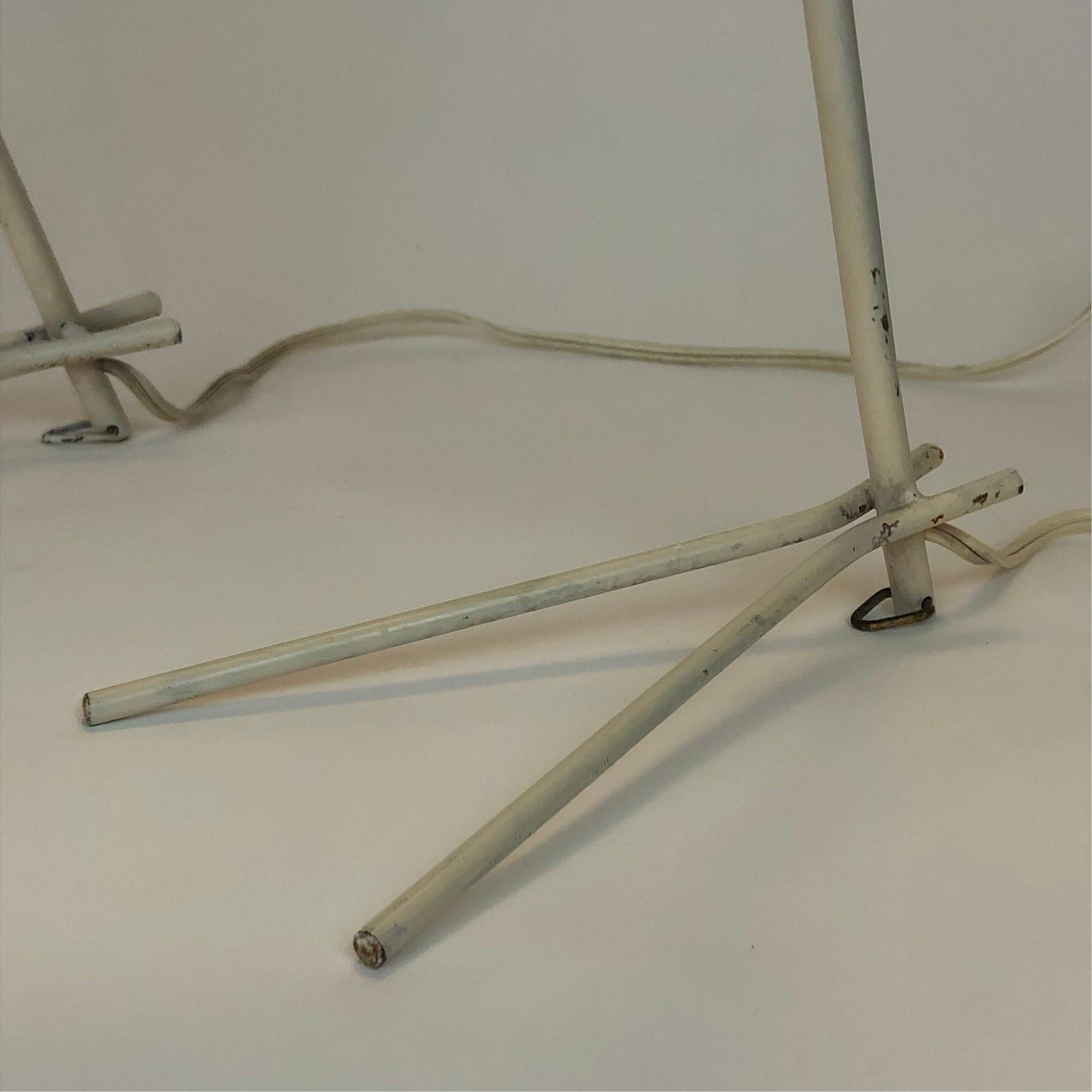 Metal Versatile Pair of Spun Aluminum Stilnovo Table Lamp / Sconces For Sale