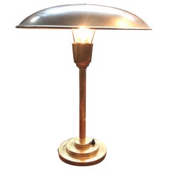 Very Attractive Art Deco Table Lamp in Copper and Brass
