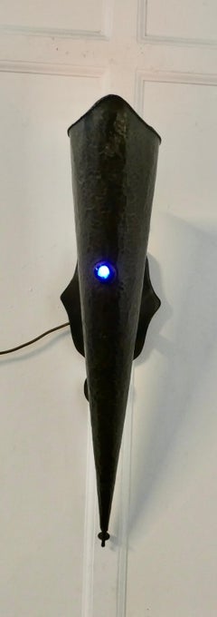 A Very Attractive Arts and Crafts Gothic Copper Wall Light