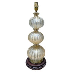 Very Attractive Three Bubble Murano Lamp