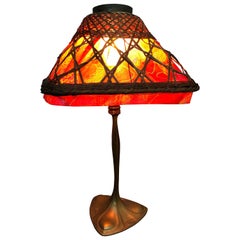 Beautiful Danish Art Nouveau 1920s Table Lamp in Brass