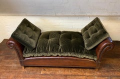 A Very Beautiful French Leather Daybed, France Early 20th Century, Club Chair