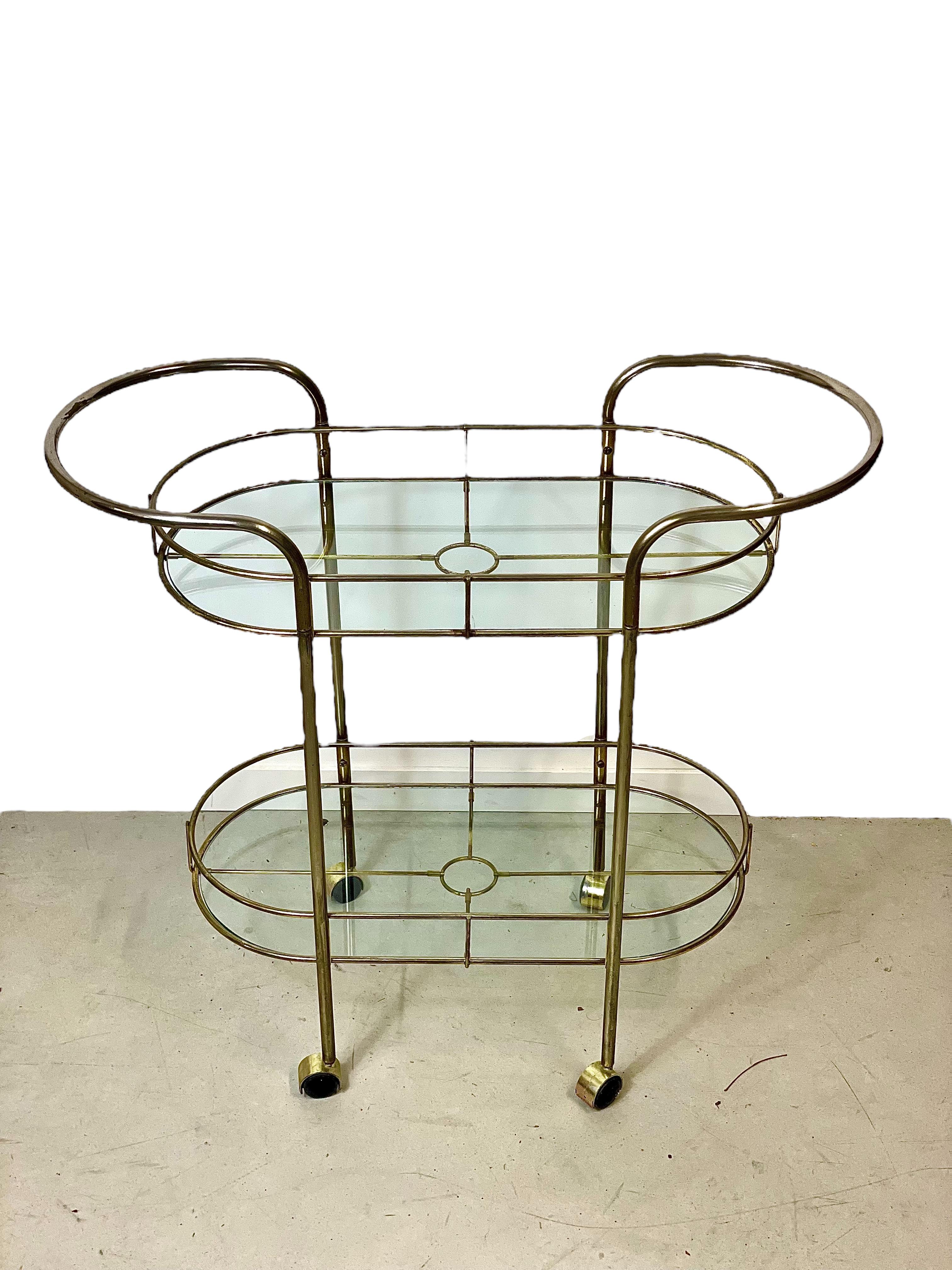 French 1960s Bar Cart, or Drinks Serving Trolley