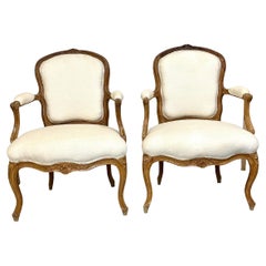Pair of Louis XV Period Cabriolets Armchairs
