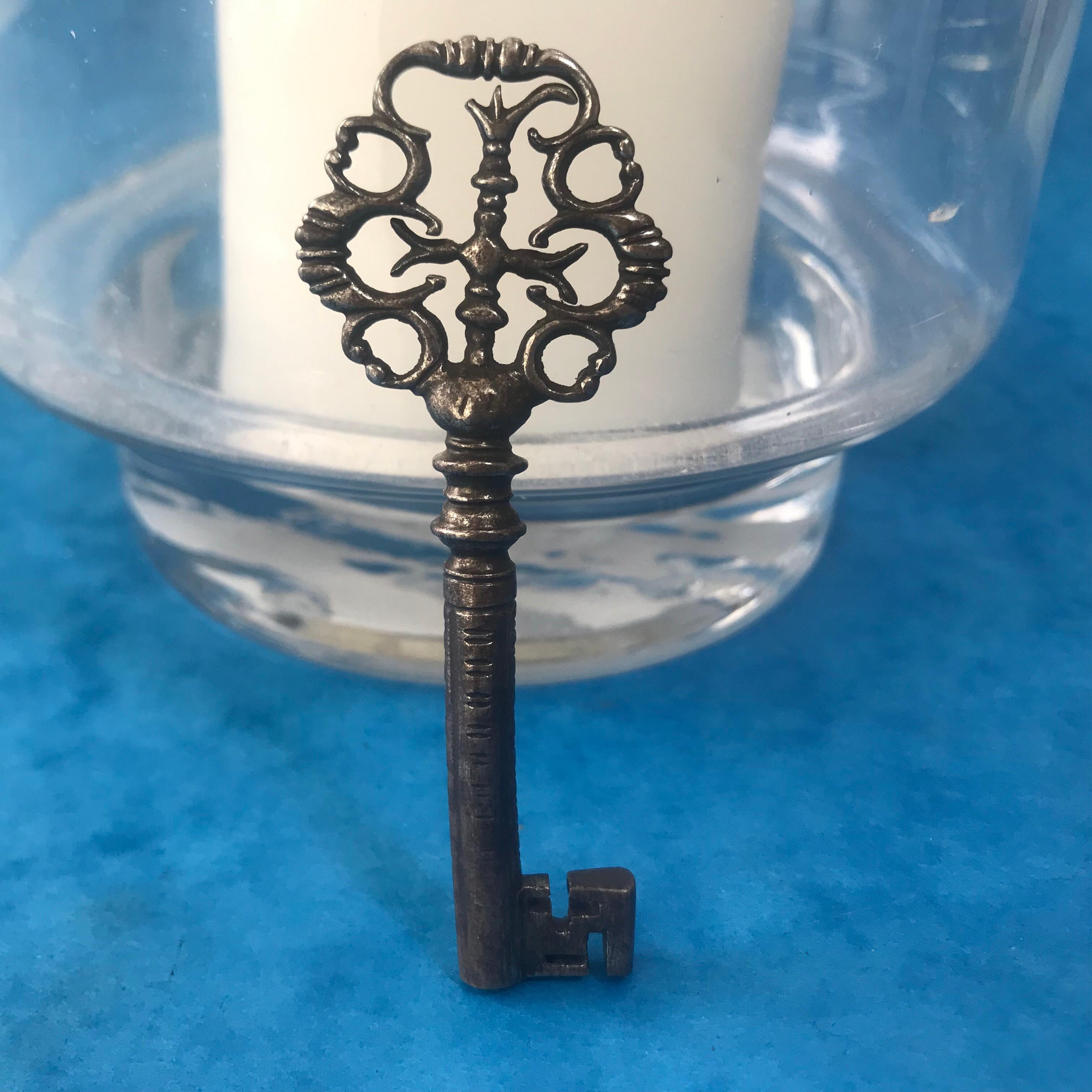 Very Early Unusual and Superb Steel Lantern Key For Sale 7