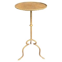 Vintage A very elegant 1950s Spanish gilt wrought iron Martini table