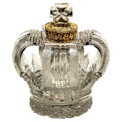 A Very Elegantly Mounted Crown Scent Bottle