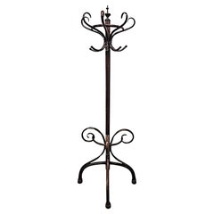 Eine sehr feine 1920's Original Hälfte Abschnitt Bentwood Hut und Mantel Stand
