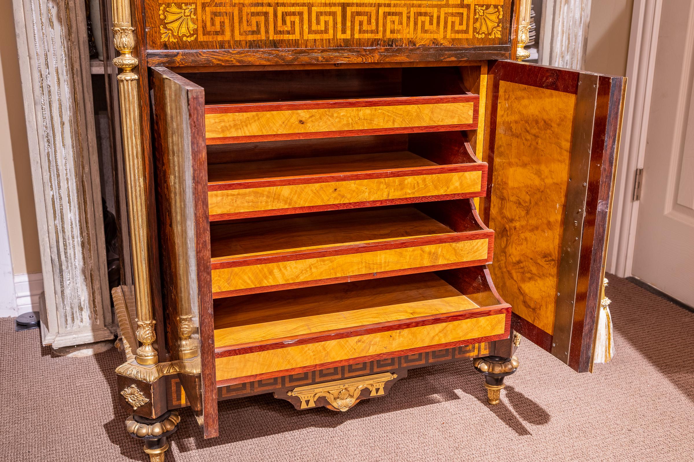Very Fine 19th Century French Louis XVI Marquetry Secretaire Abattant by Diehl. For Sale 3