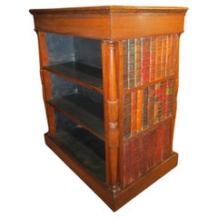 A very fine 19th c Regency rosewood and marble topped bookshelf table
