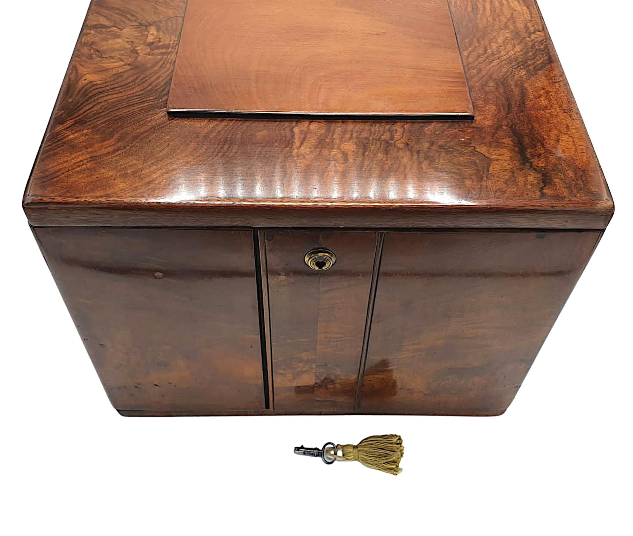 Very Fine 19th Century Burr Walnut Cigar Box 1