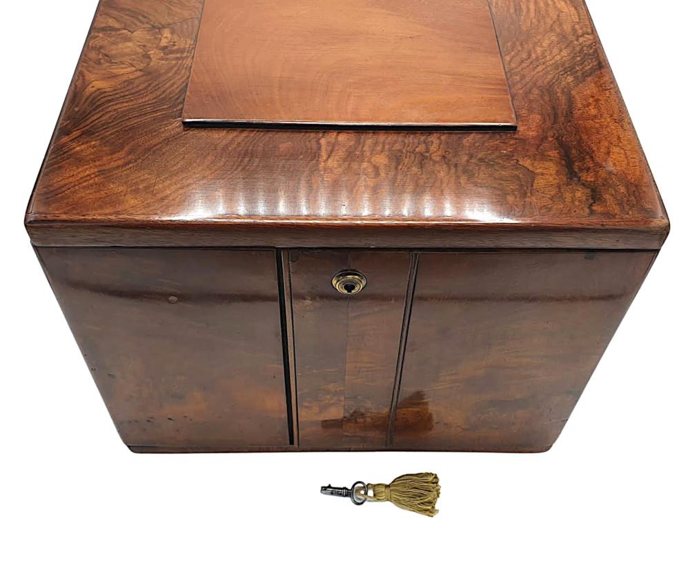 Very Fine 19th Century Burr Walnut Cigar Box 2