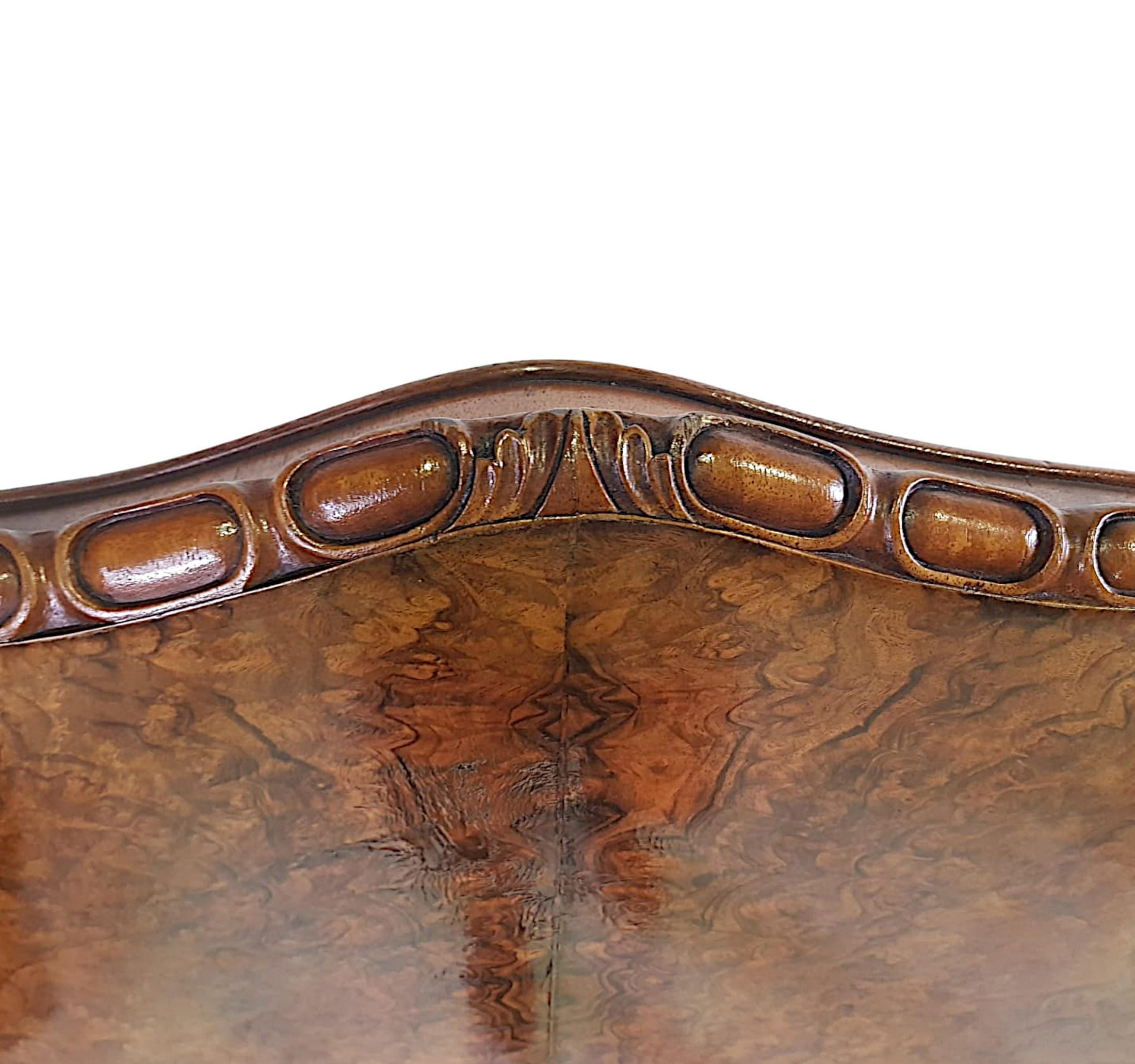 Very Fine 19th Century Burr Walnut Flip Top Dining Table For Sale 1
