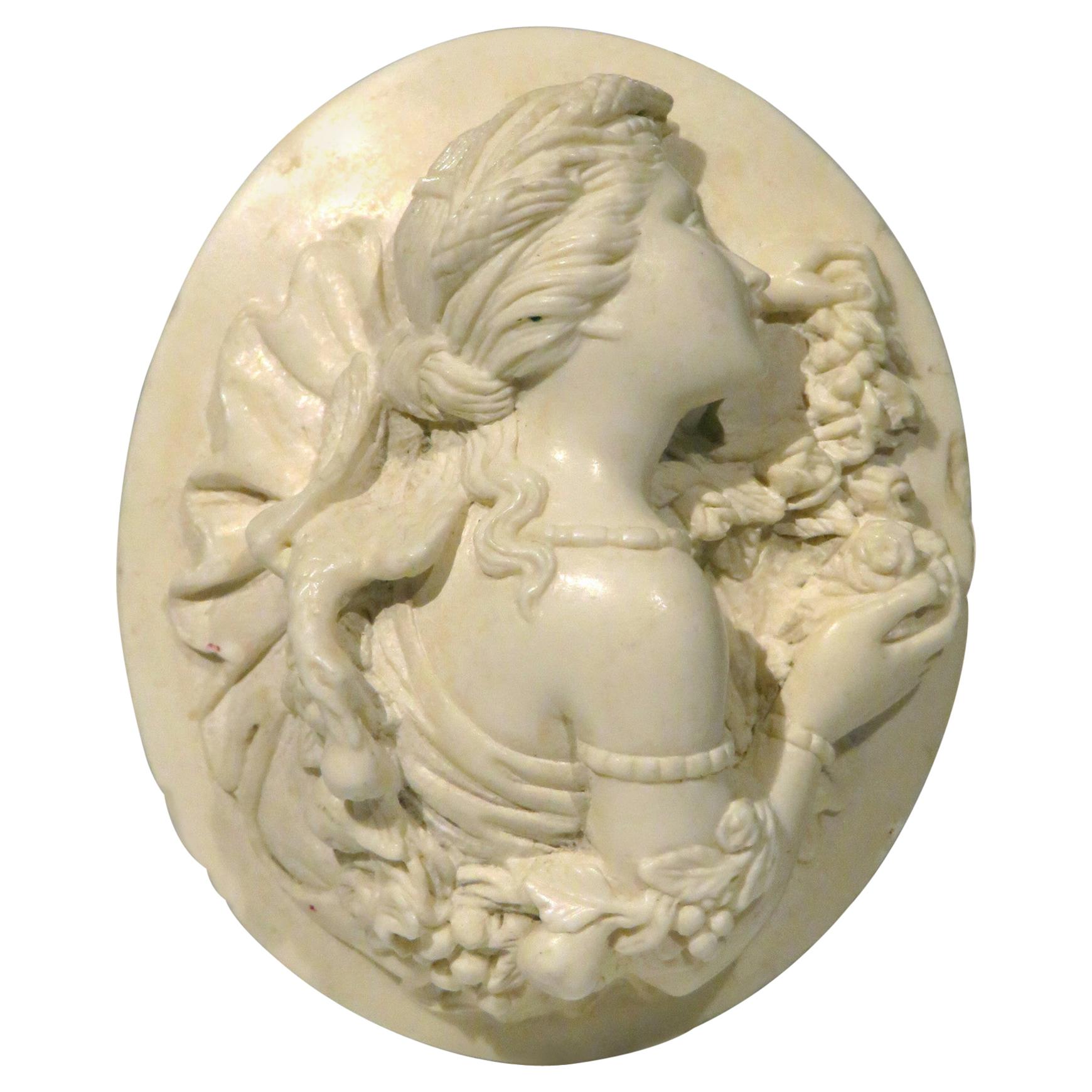 A Very Fine 19th Century Carved Lava Cameo, Continental Circa 1870