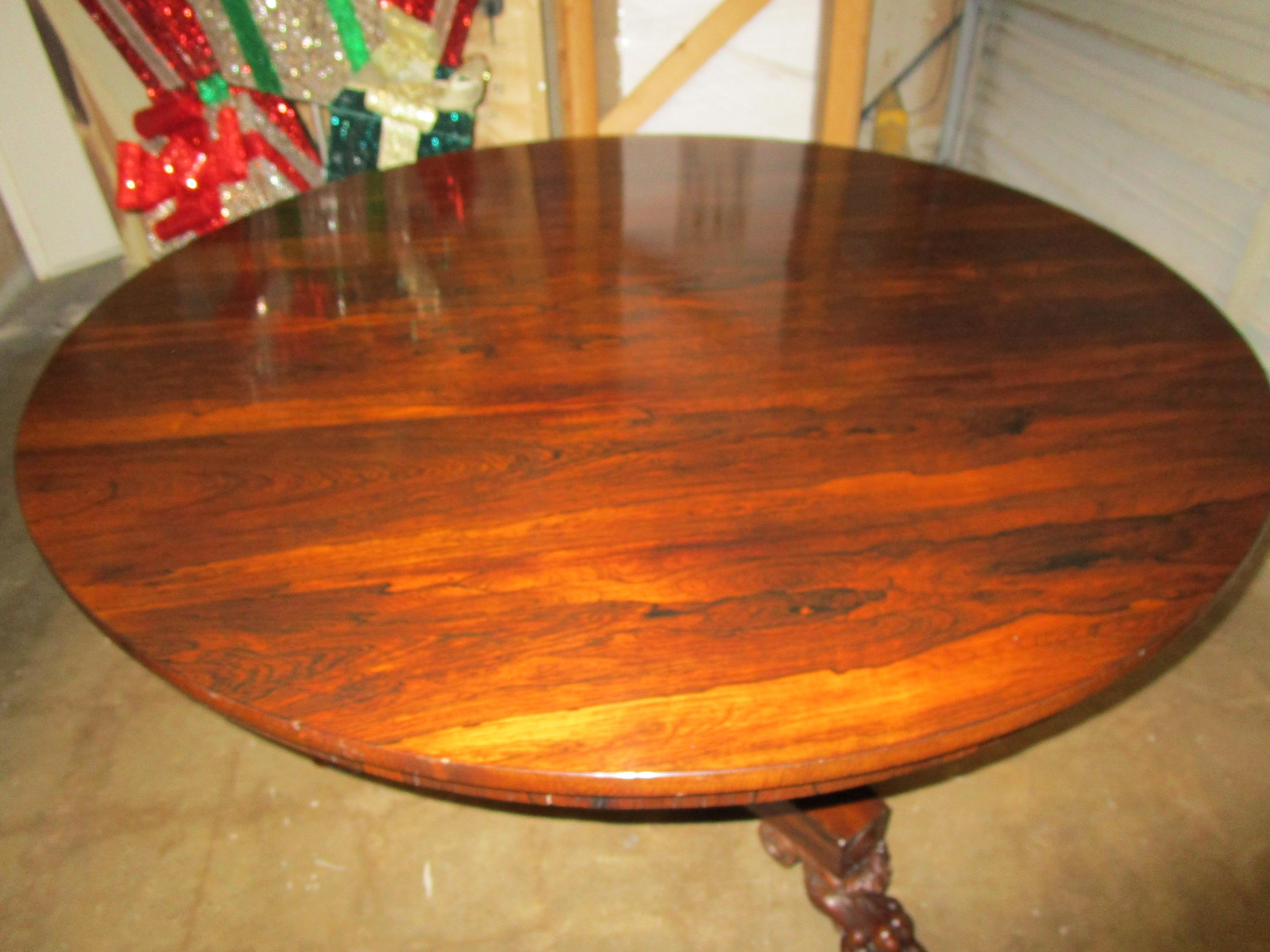 Very Fine 19th Century English Regency Rosewood Center Hall Table For Sale 3
