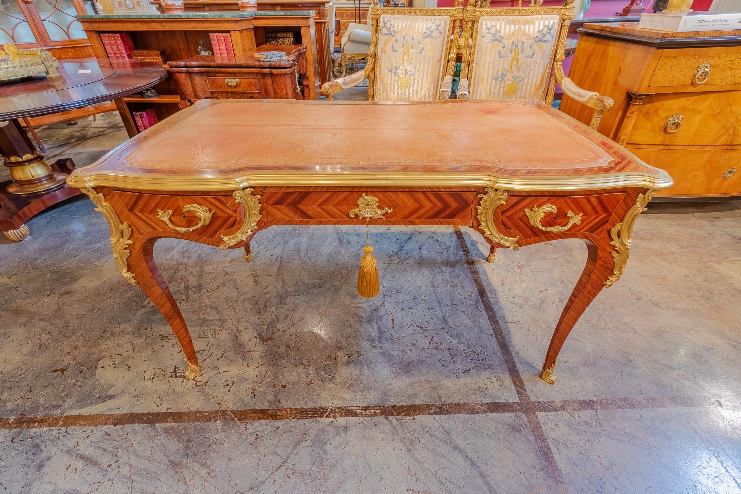 Gilt Very Fine 19th Century French Bureau Plat by Paul Sormani