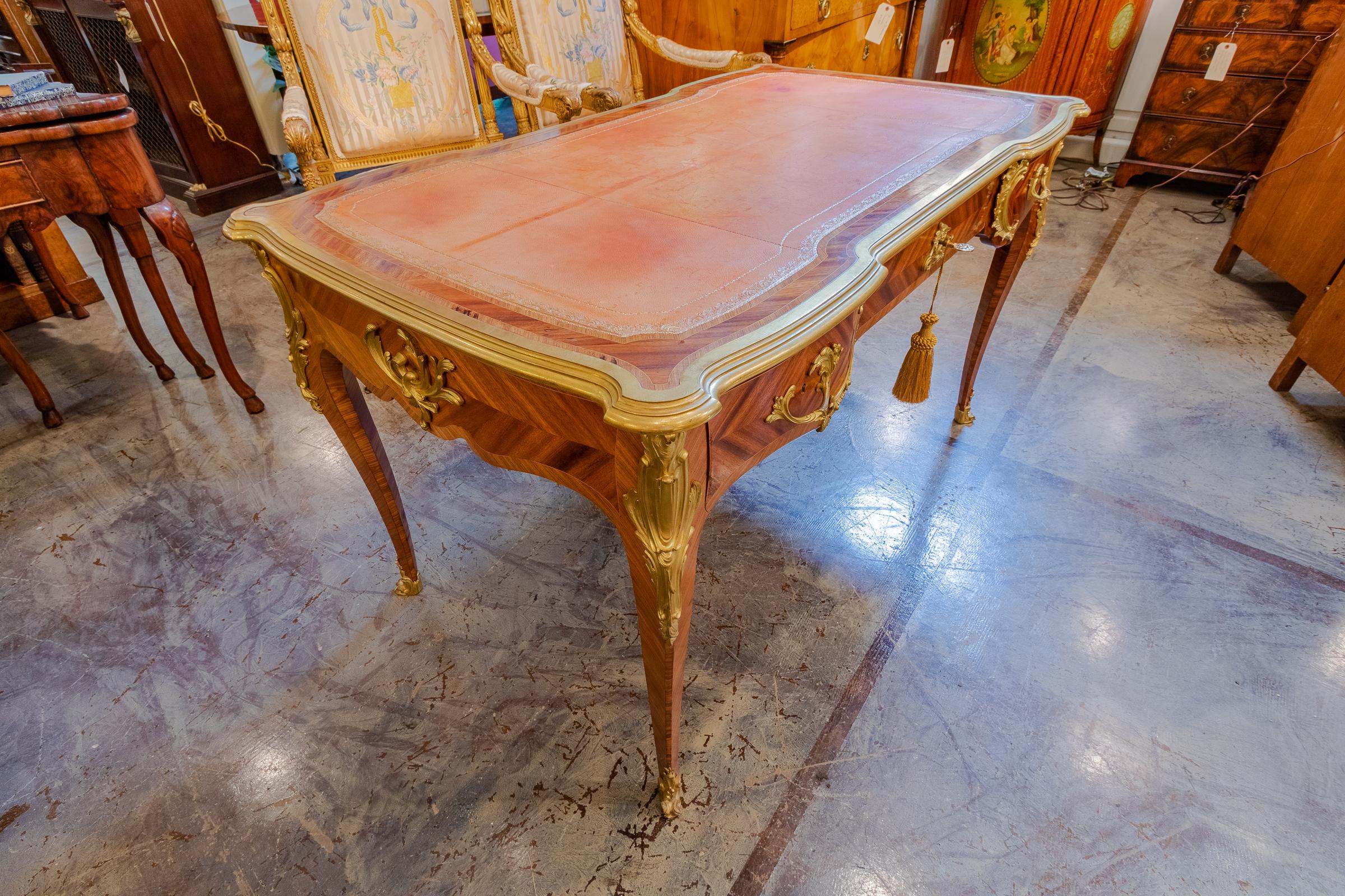 Very Fine 19th Century French Bureau Plat by Paul Sormani In Good Condition In Dallas, TX