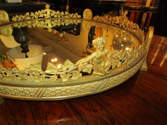 A very fine 19th century French gilt bronze mirrored plateau