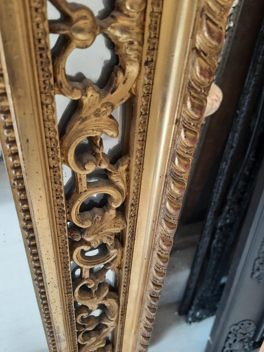 Louis XVI Very Fine 19th Century French Gilt Carved Mirror