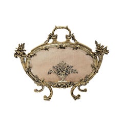 A Very Fine 19th Century Fully Restored Brass Fire Screen