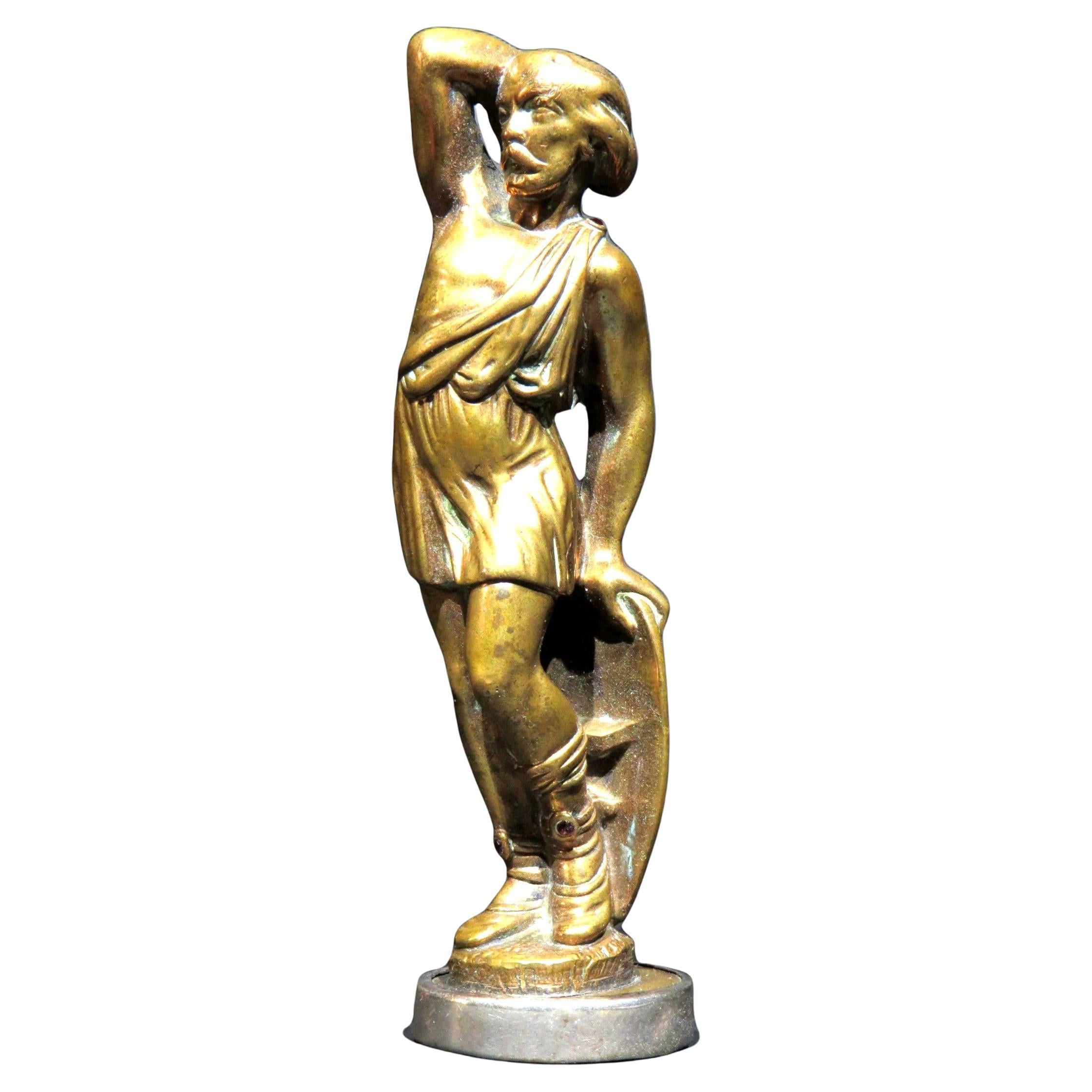 A Very Fine 19th Century Gilt Brass
Silver Mounted Desk Seal, Circa 1850