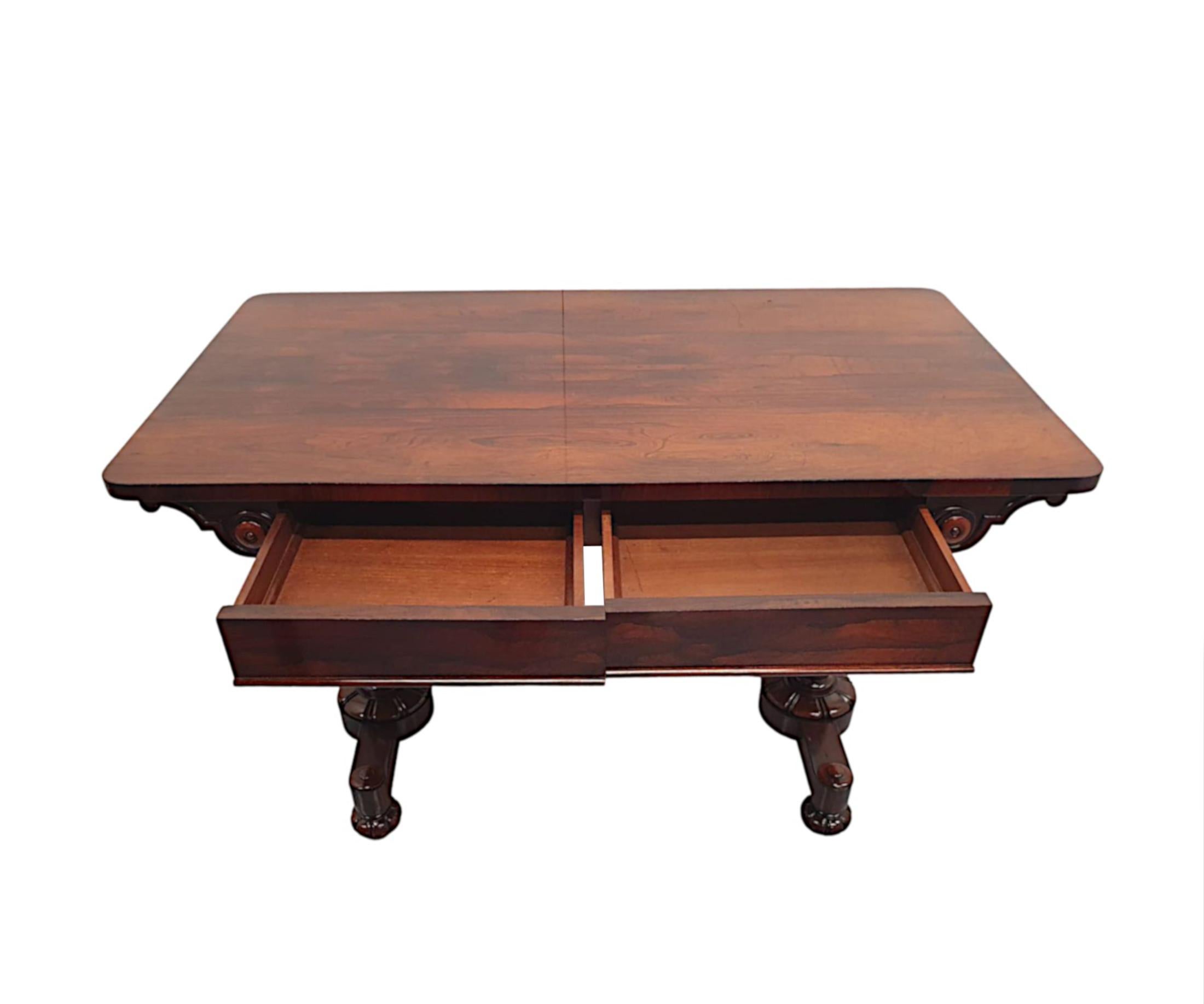 English A Very Fine 19th Century Library Table  For Sale