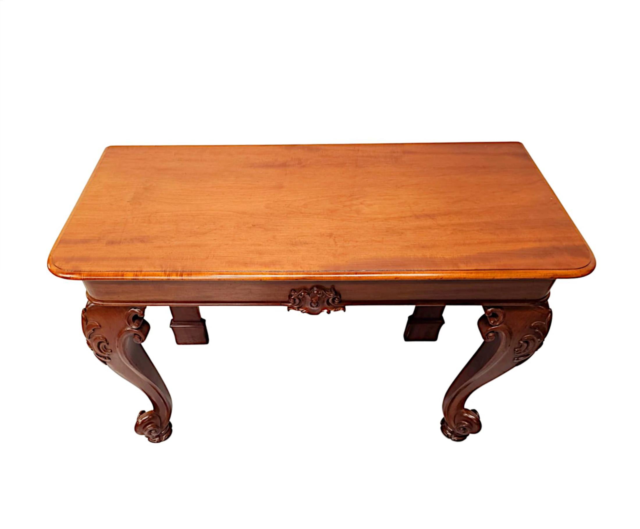 Anglais  Très belle table console en acajou du 19e siècle en vente