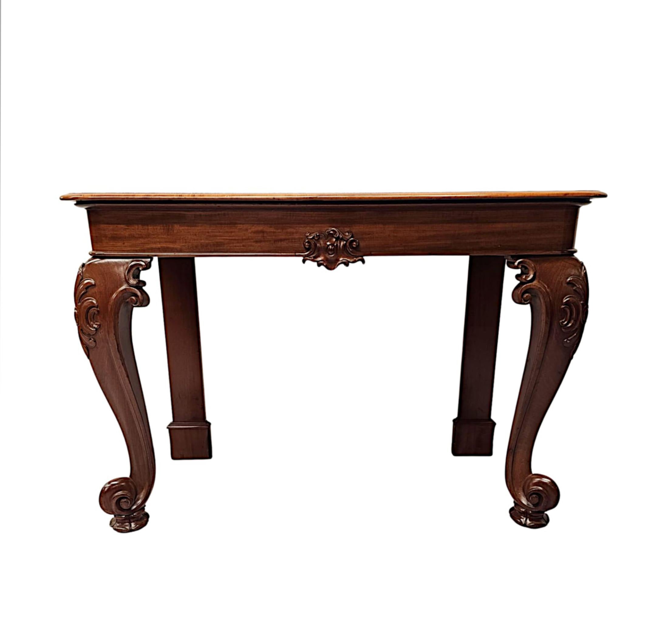  A Very Fine 19th Century Mahogany Console Table In Good Condition For Sale In Dublin, IE