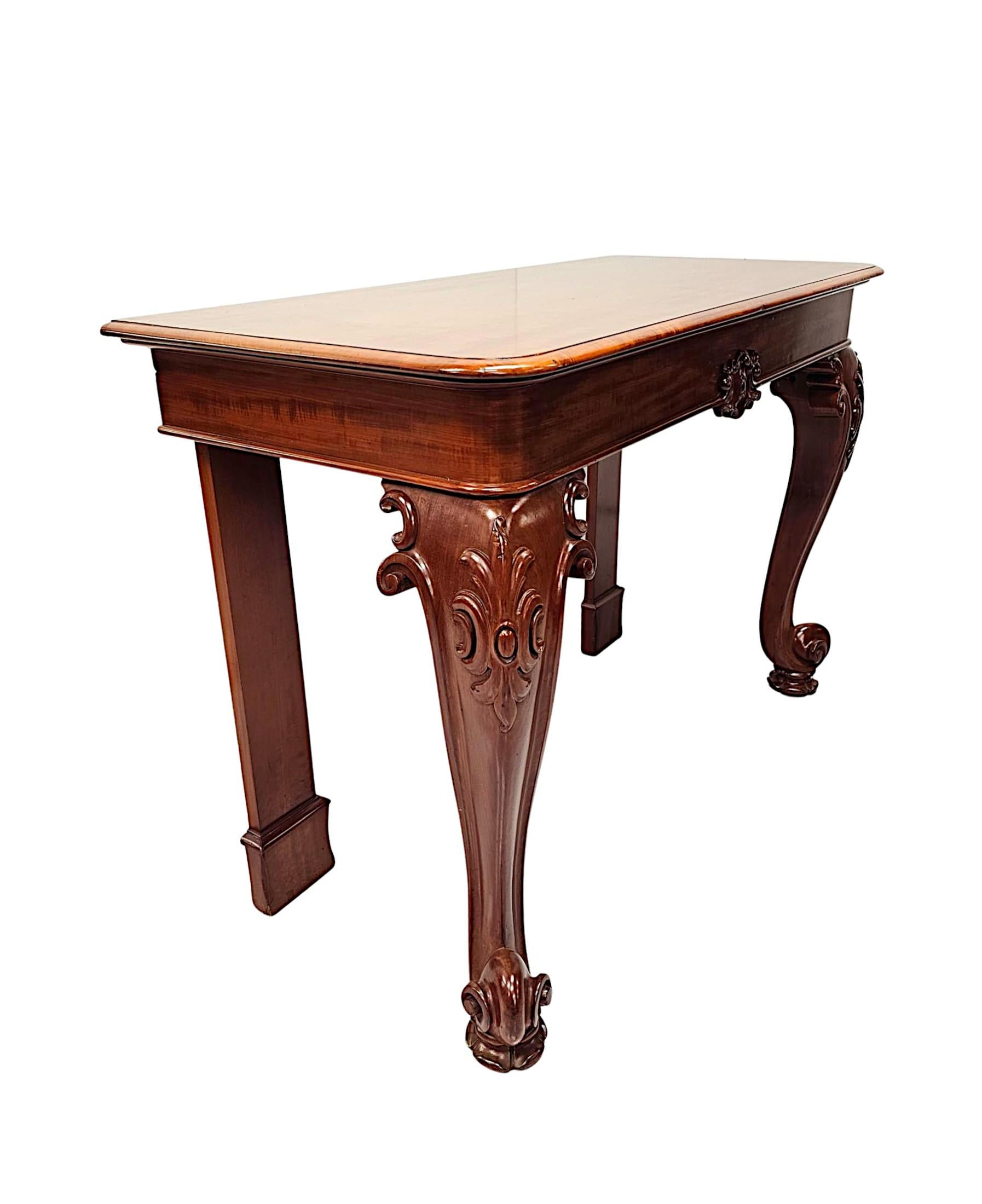  A Very Fine 19th Century Mahogany Console Table For Sale 1