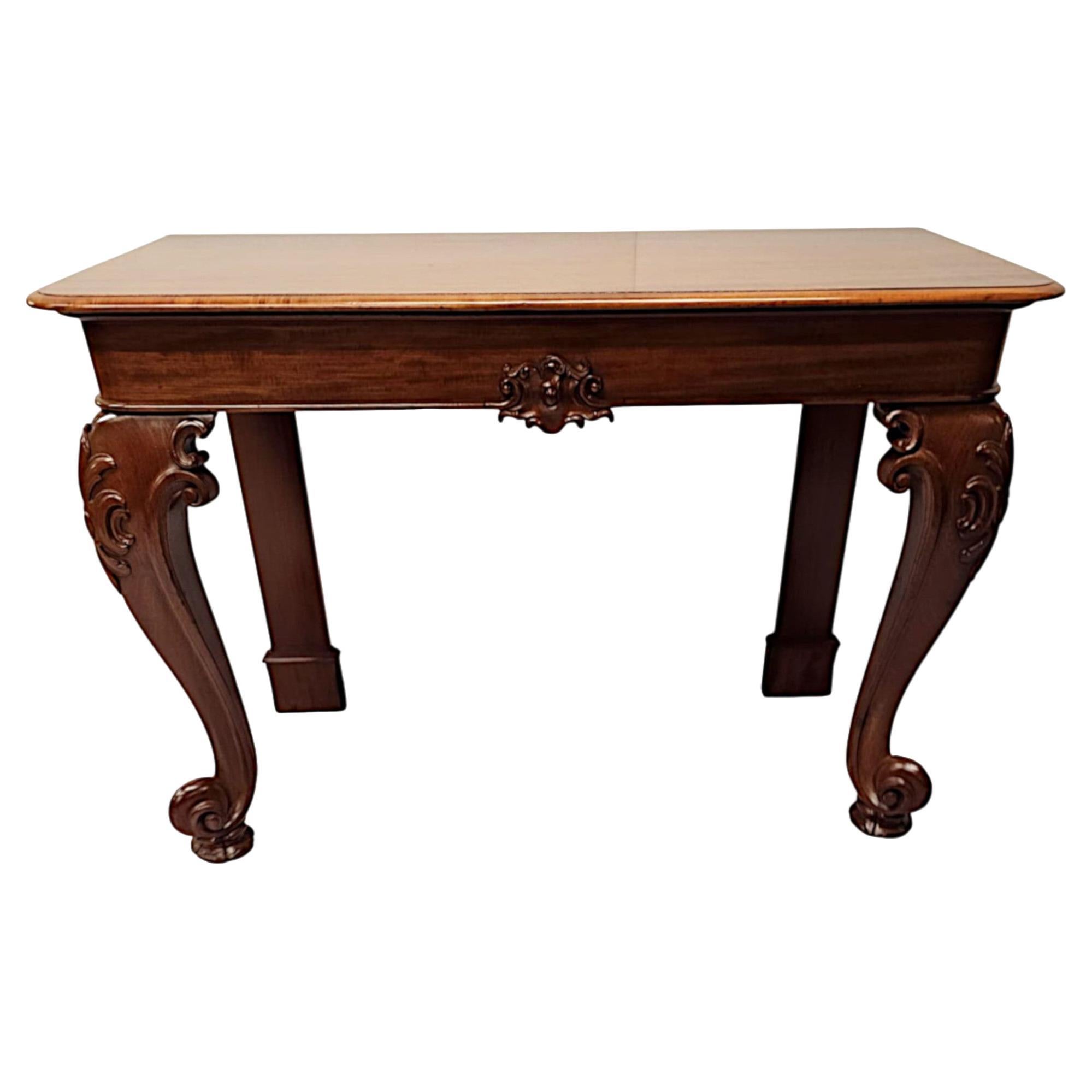 A Very Fine 19th Century Mahogany Console Table