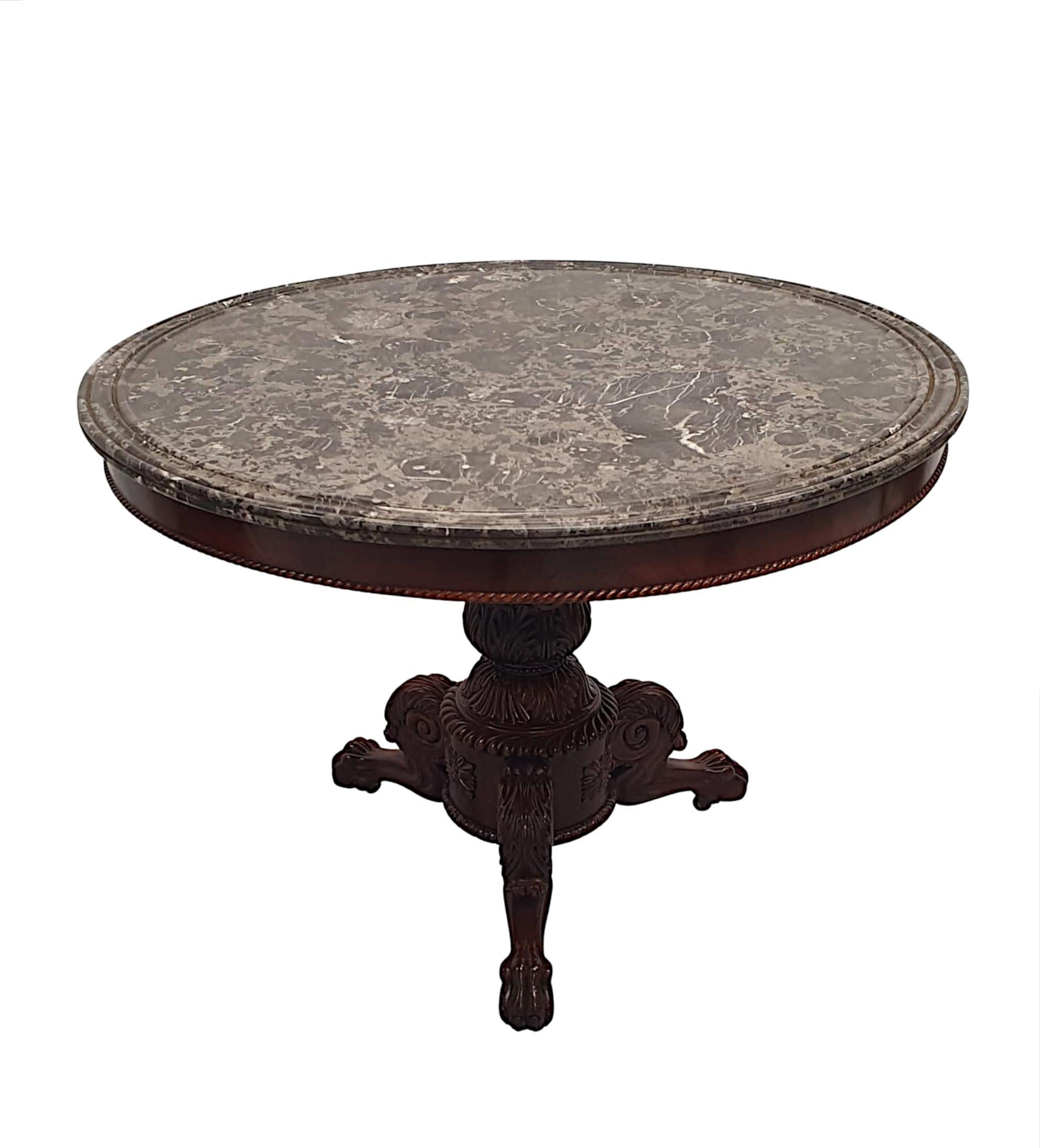French Very Fine 19th Century Marble Top Centre Table For Sale