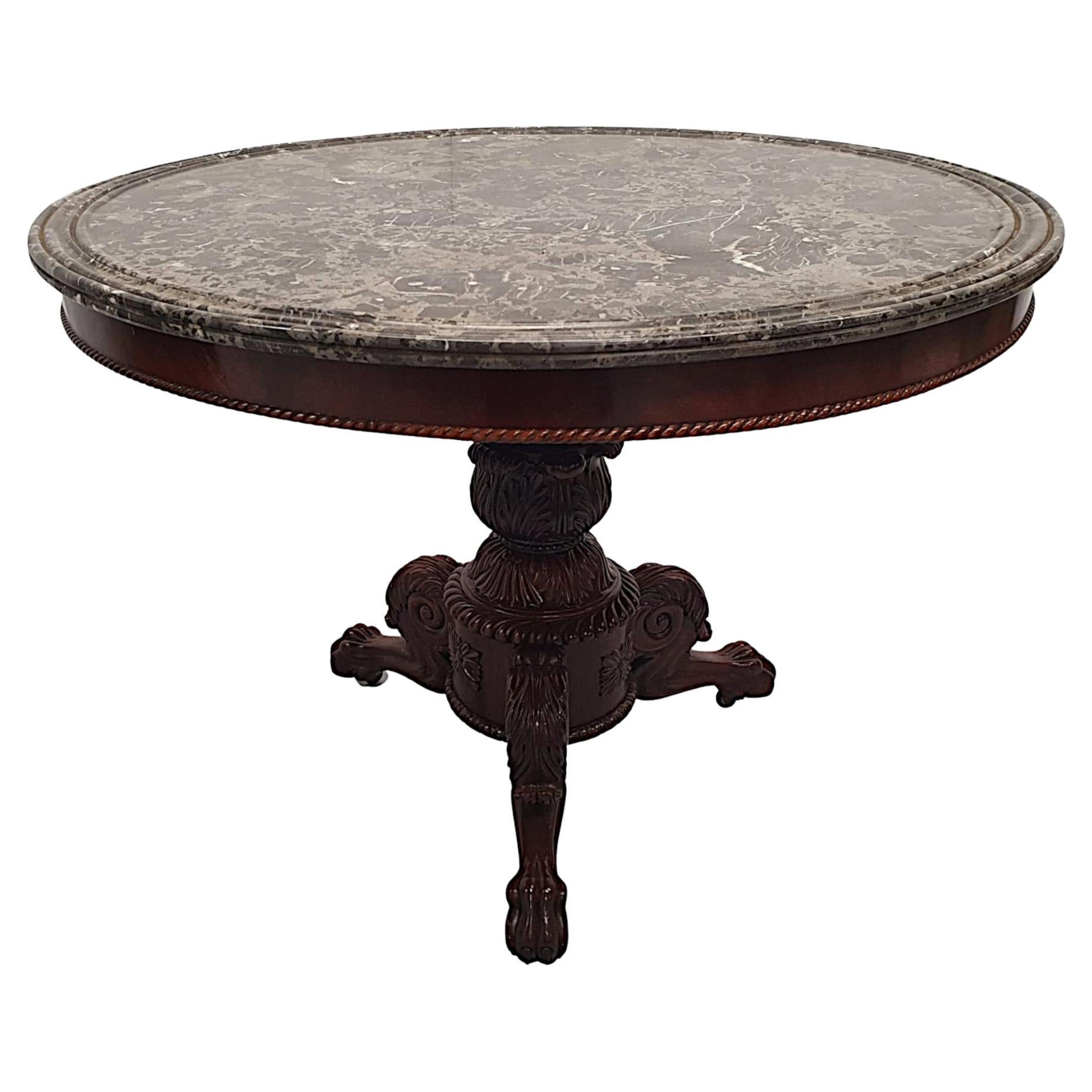 Very Fine 19th Century Marble Top Centre Table For Sale