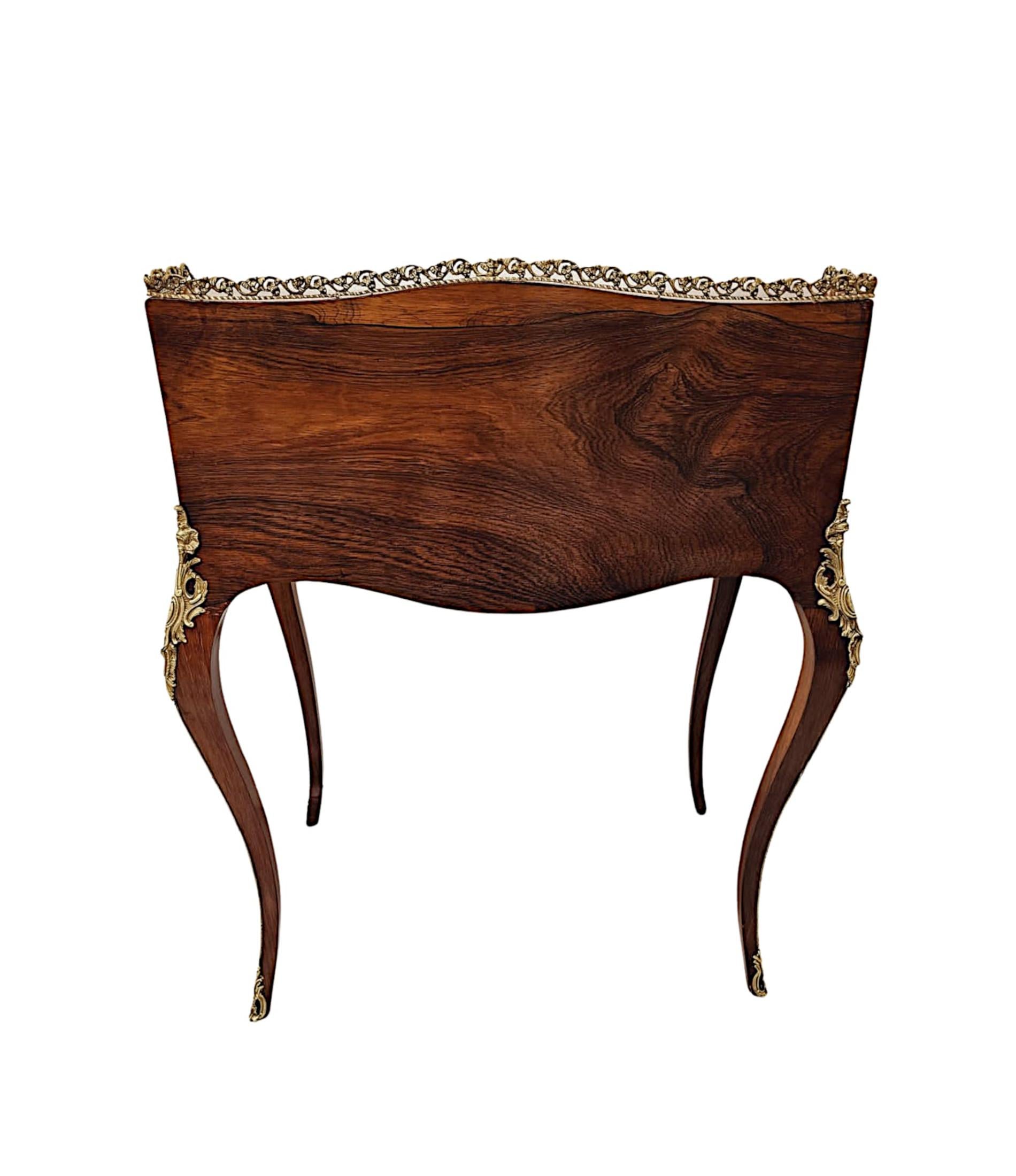 A Very Fine 19th Century Marquetry Inlaid Bureau Du Dame For Sale 5