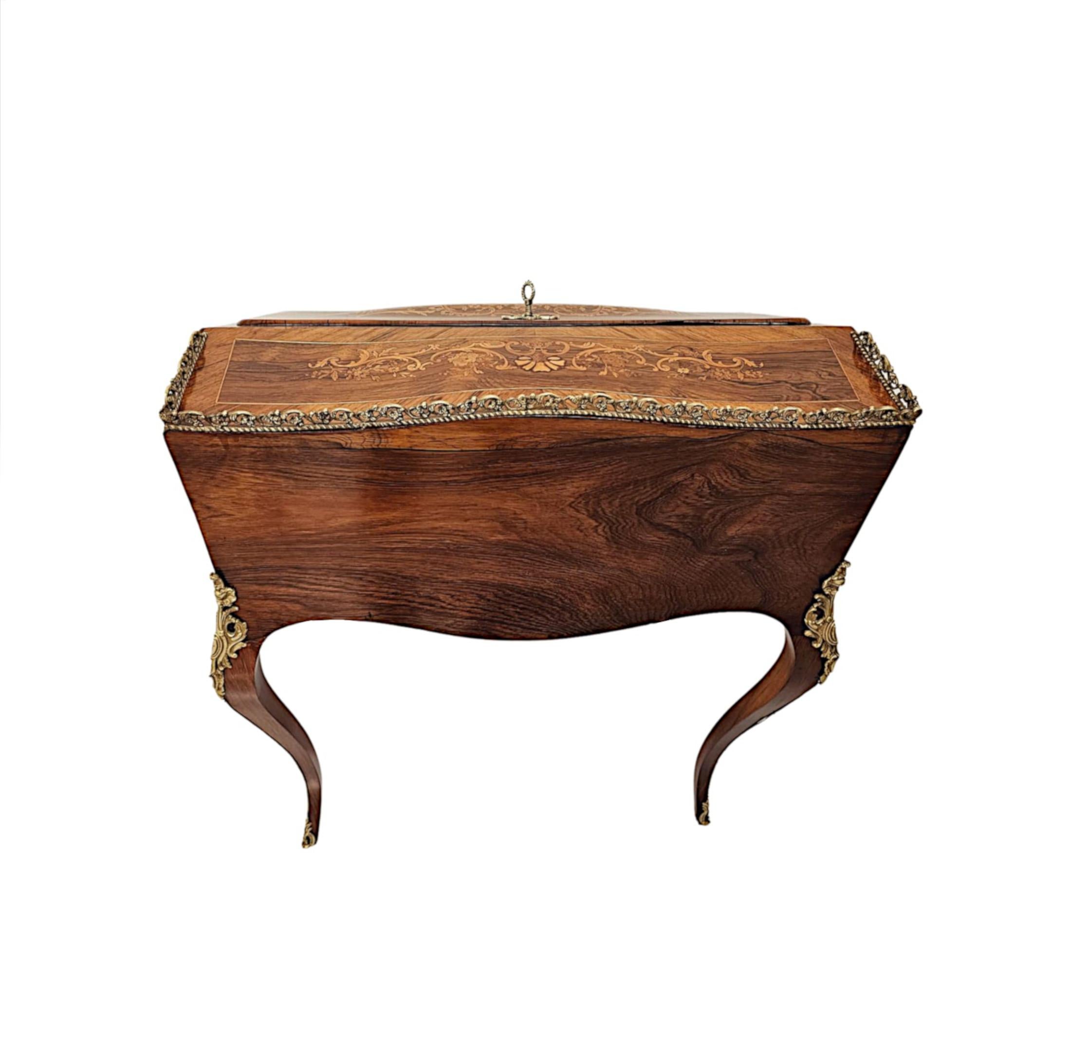 A Very Fine 19th Century Marquetry Inlaid Bureau Du Dame For Sale 4