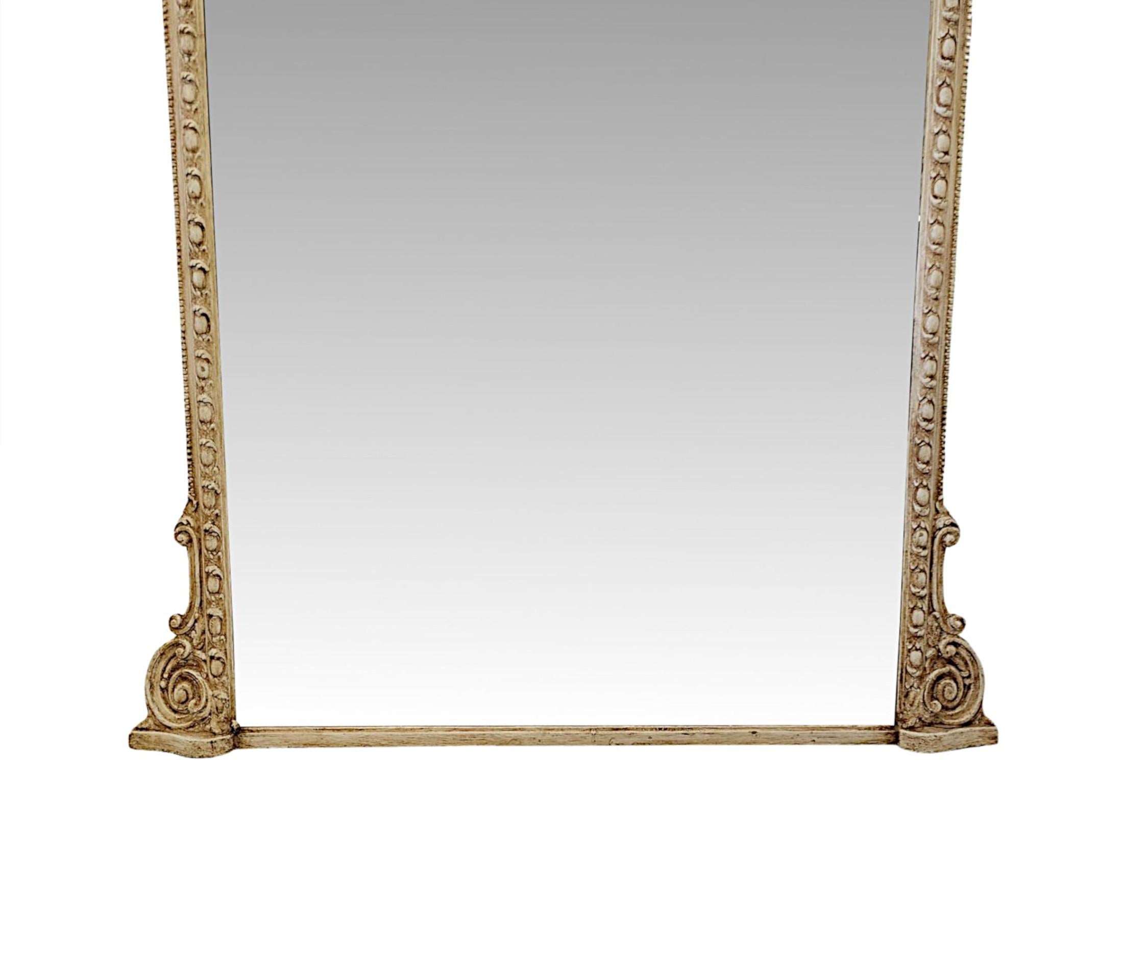 XIXe siècle  Très beau miroir de trumeau peint et ciré du 19ème siècle en vente